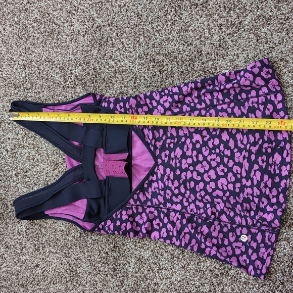 Lululemon Super Sport Tank Mini Cherry cheetah Ultra Violet Naval Blue Size 4 - Picture 9 of 12